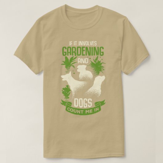 Gardening Hondenliefhebber Gardener Gift T-shirt (Design voorkant)