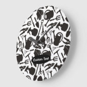 Gardening Icons Silhouettes Grote Klok (Hoek)
