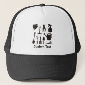 Gardening Icons Silhouettes Trucker Pet (Voorkant)