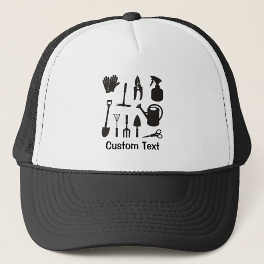 Gardening Icons Silhouettes Trucker Pet (Voorkant)