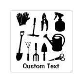 Gardening Icons Silhouettes Zelfinktende Stempel (Design)