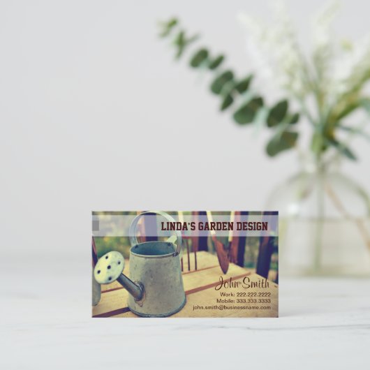 Gardening in water visitekaartje (Staand voorkant)
