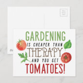 Gardening is beter dan medicijntypografie briefkaart (Voorkant / Achterkant)