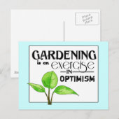 Gardening is een oefening in optimisme briefkaart (Voorkant / Achterkant)