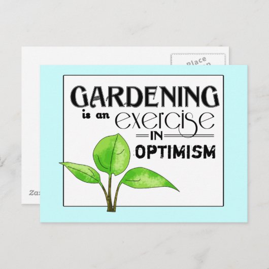 Gardening is een oefening in optimisme briefkaart (Voorkant / Achterkant)