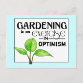 Gardening is een oefening in optimisme briefkaart (Voorkant)