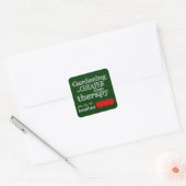 Gardening is goedkoper dan therapie... vierkante sticker (Envelop)