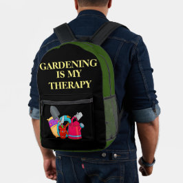 Gardening is mijn gereedschap voor het tuinieren v bedrukte rugzak
