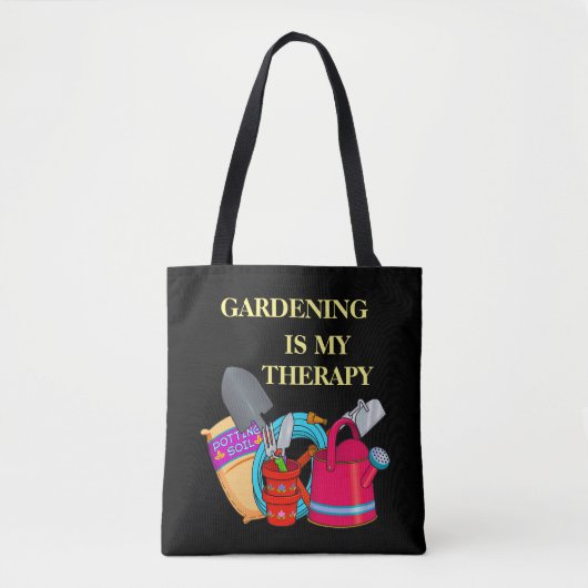 Gardening is mijn gereedschap voor het tuinieren v tote bag (Voorkant)