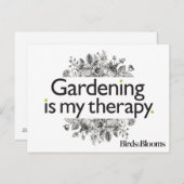 Gardening is mijn therapie briefkaart (Voorkant / Achterkant)