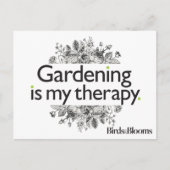 Gardening is mijn therapie briefkaart (Voorkant)