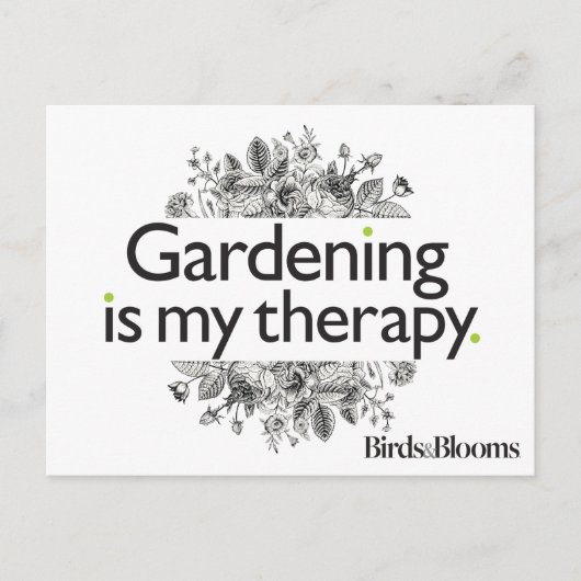 Gardening is mijn therapie briefkaart (Voorkant)