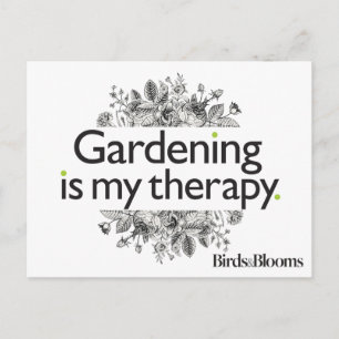 Gardening is mijn therapie briefkaart