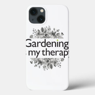 Gardening is mijn therapie iPhone 13 hoesje