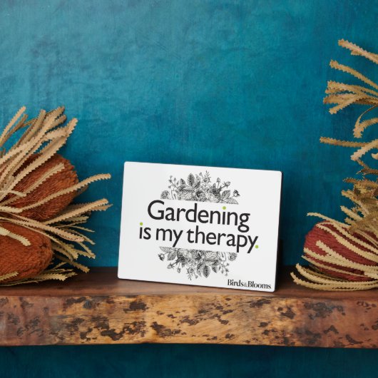 Gardening is mijn therapie fotoplaat (Zijkant)