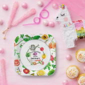 Gardening is mijn therapie groente-watersprot papieren bordje (Feest)