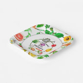 Gardening is mijn therapie groente-watersprot papieren bordje (Gebogen)