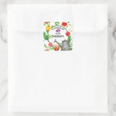 Gardening is mijn therapie groente-watersprot vierkante sticker (Tas)