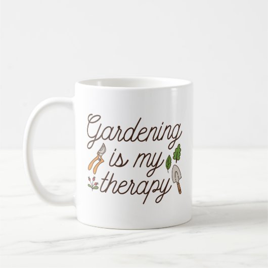 Gardening is mijn therapie koffiemok (Links)