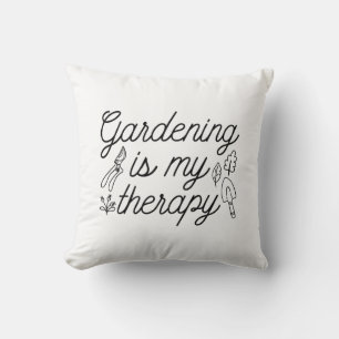 Gardening is mijn therapie kussen