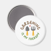 Gardening is mijn therapie magneet (Voorkant / Achterkant)