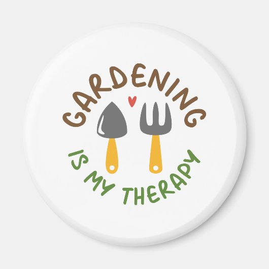 Gardening is mijn therapie magneet (Voorkant)