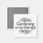 Gardening is mijn therapie magneet (Voorkant / Achterkant)