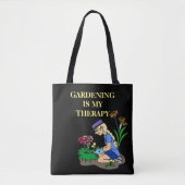 Gardening is mijn therapie tote bag (Voorkant)