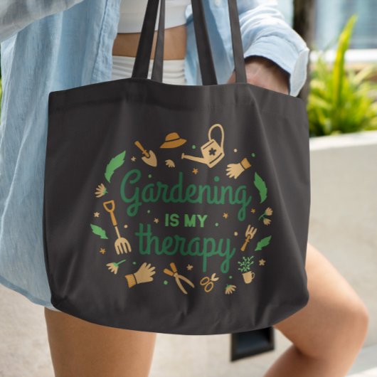 Gardening is mijn therapie tote bag