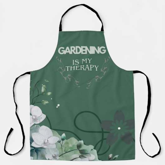 Gardening is mijn therapiespron schort (Voorkant)