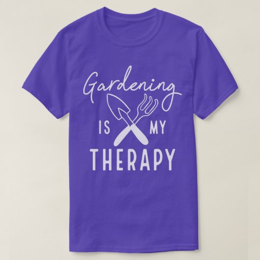 Gardening Is My Therapy        (4)  T-shirt (Design voorkant)
