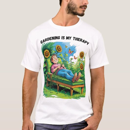 Gardening Is My Therapy T-Shirt (Voorkant)