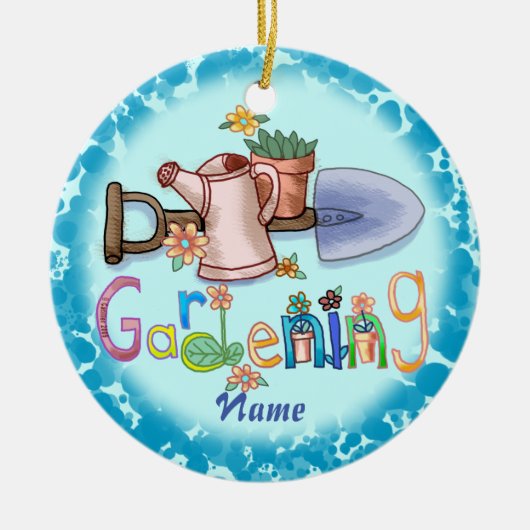 Gardening Keramisch Ornament (Voorkant)