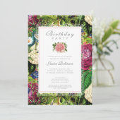 Gardening Lady 60th Birthday Party  Floral Kaart (Staand voorkant)