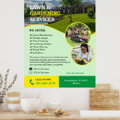 Gardening Lawn Care Services Poster (Keuken)