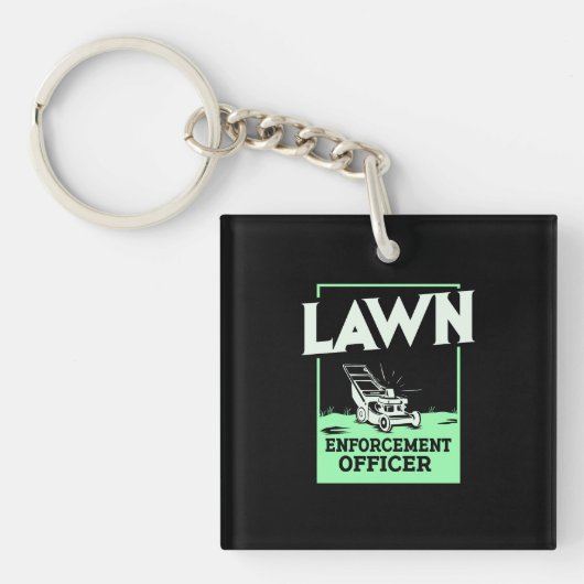Gardening Lawn Mower Gift Sleutelhanger (voorkant)
