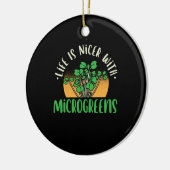 Gardening - Levensduur met microgreens Keramisch Ornament (Links)