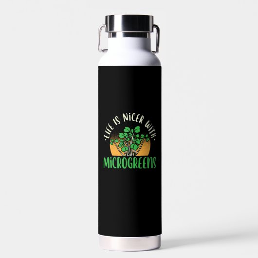 Gardening - Levensduur met microgreens Waterfles (Voorkant)