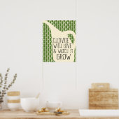 Gardening Love Inspirerend Quottes Poster (Keuken)