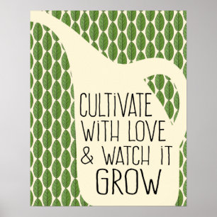 Gardening Love Inspirerend Quottes Poster