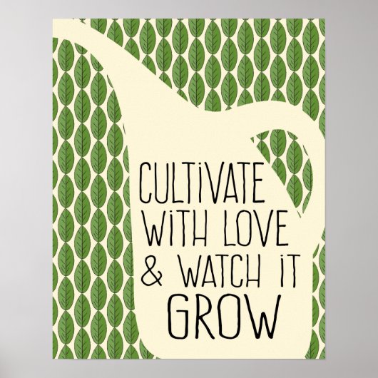 Gardening Love Inspirerend Quottes Poster (Voorkant)