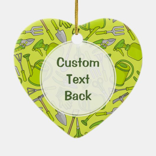 Gardening met banners keramisch ornament (Achterkant)