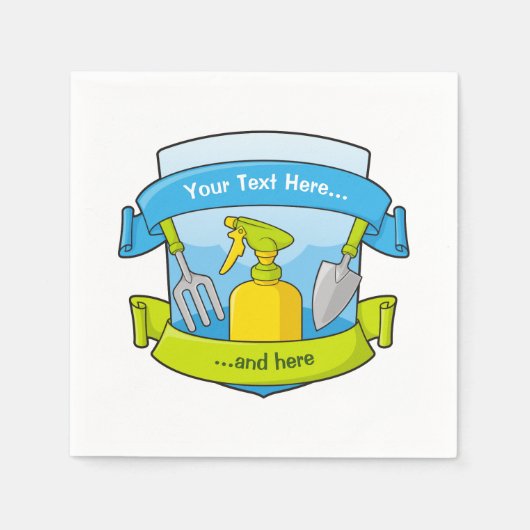 Gardening met banners servet (Voorkant)