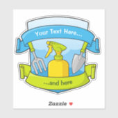 Gardening met banners sticker (Vel)
