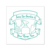 Gardening met banners zelfinkend stempel (Design)