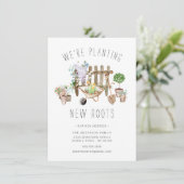 Gardening met nieuwe wortels die aankondiging verp (Staand voorkant)