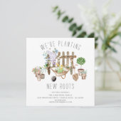 Gardening met nieuwe wortels die aankondiging verp (Staand voorkant)