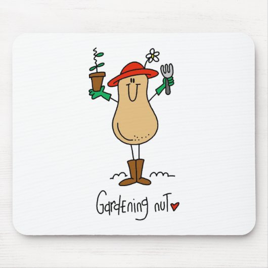 Gardening Nut T-shirts en cadeaus Muismat (Voorkant)