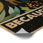 Gardening omdat moord verkeerd is poster (Hoek)