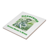 Gardening omdat moord verkeerd is tegeltje (Zijkant)